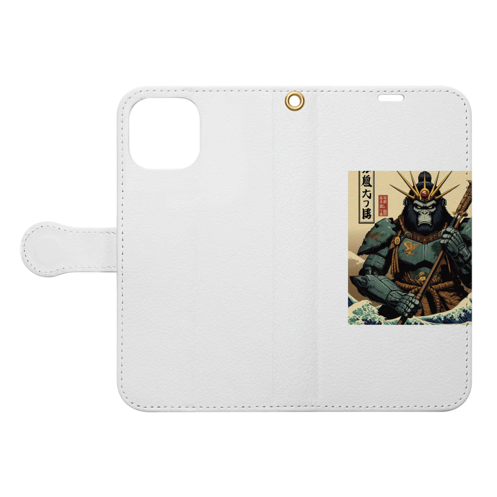 RuiButonのゴリ斎 Book-Style Smartphone Case:Opened (outside)