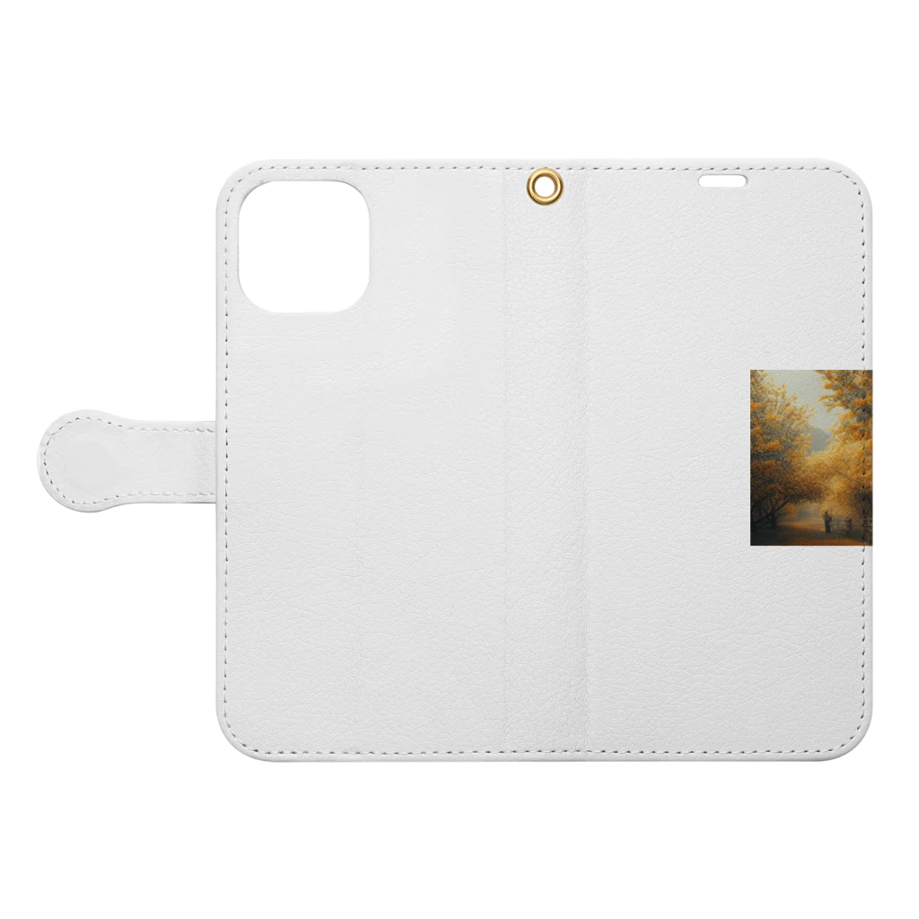 osmanthus shopのosmanthus landscape Book-Style Smartphone Case:Opened (outside)