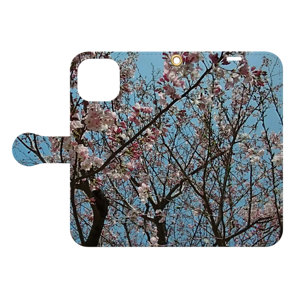 haru-dei-の桜 Book-Style Smartphone Case:Opened (outside)