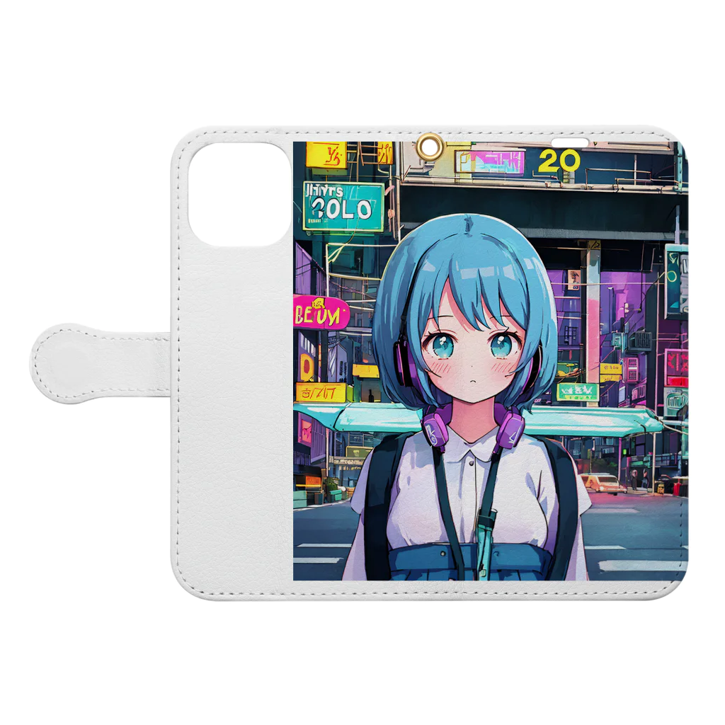 kotoha416 Music OFFICIAL GOODSのAozuki│アオヅキ Book-Style Smartphone Case:Opened (outside)