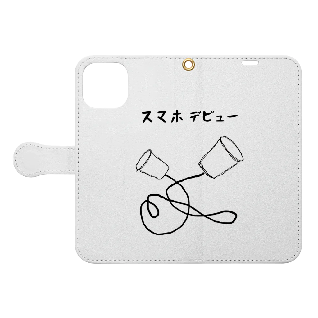 g_bのスマホデビュー Book-Style Smartphone Case:Opened (outside)