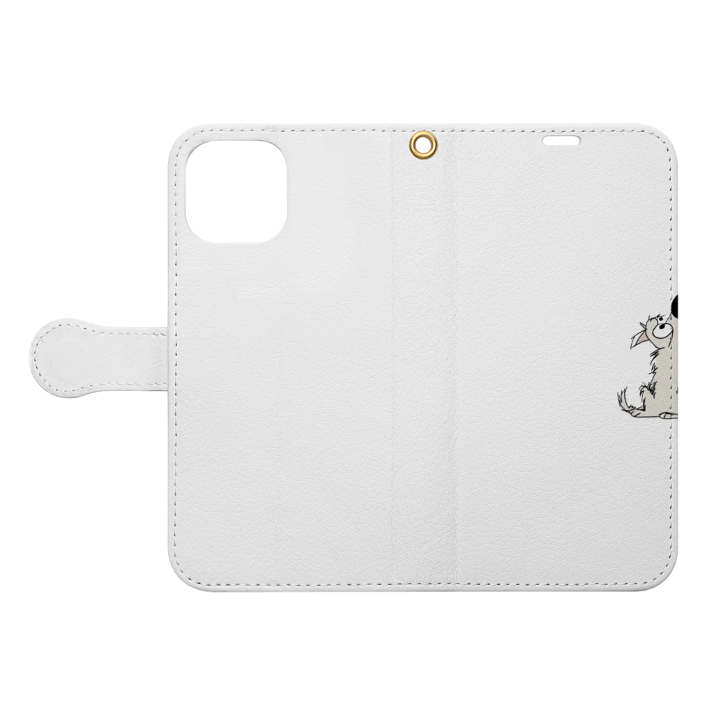 K'ramaのいっぬ Book-Style Smartphone Case:Opened (outside)