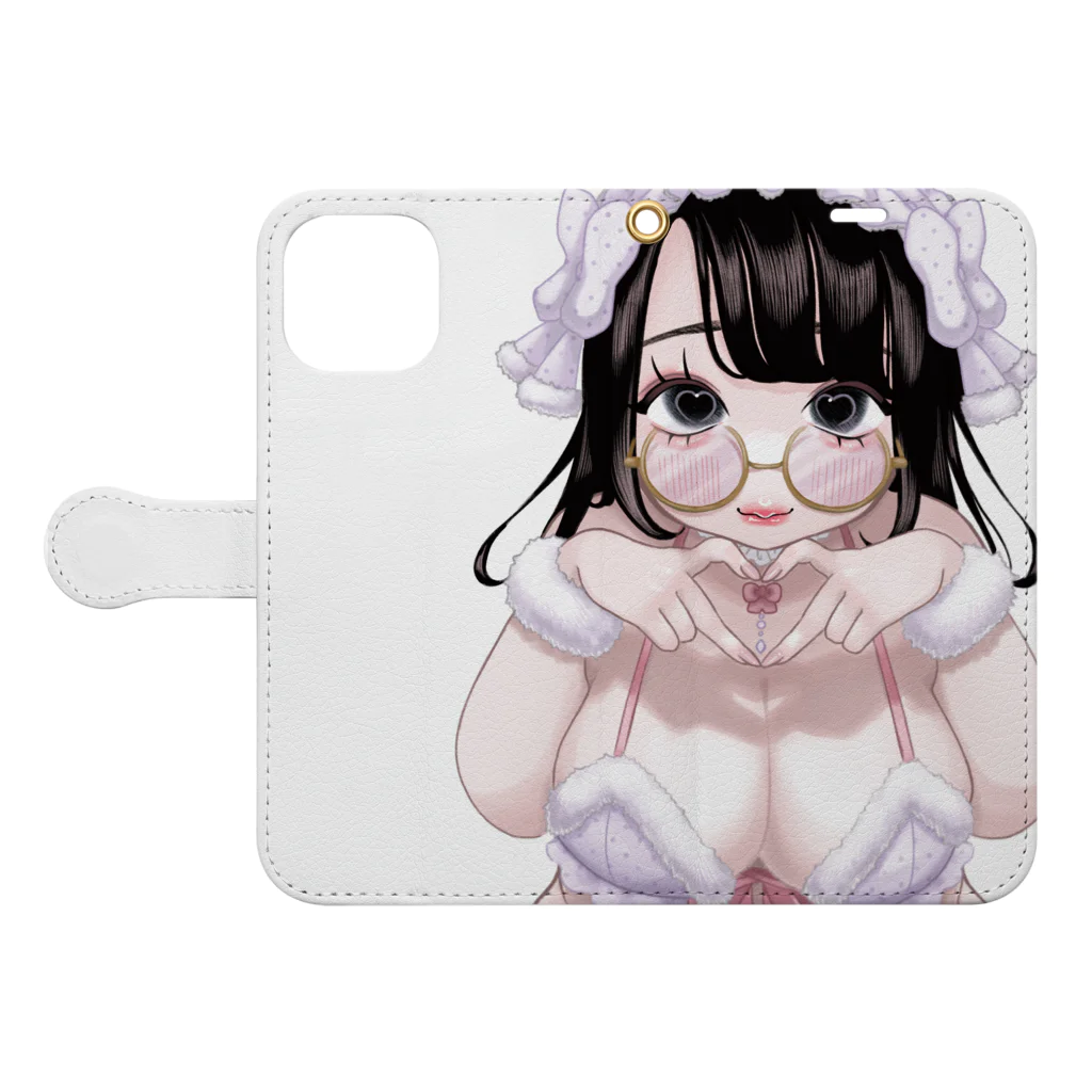 羽憑ゆめのお部屋の【⭐️6月いっぱい限定⭐️】羽憑ゆめオリジナルグッズ Book-Style Smartphone Case:Opened (outside)