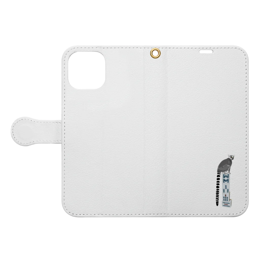 Laminaの輪尾狐猿×索子 Book-Style Smartphone Case:Opened (outside)