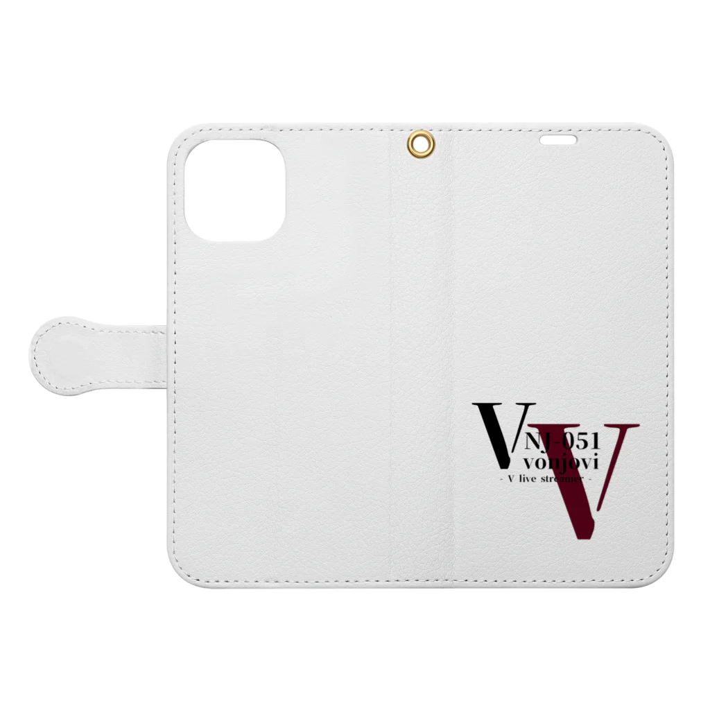 vonjoviのVNJ-051_ロゴ(クリア) Book-Style Smartphone Case:Opened (outside)