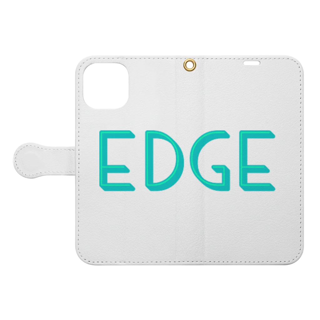 ピエロのEDGE 手帳型スマホケースを開いた場合(外側)