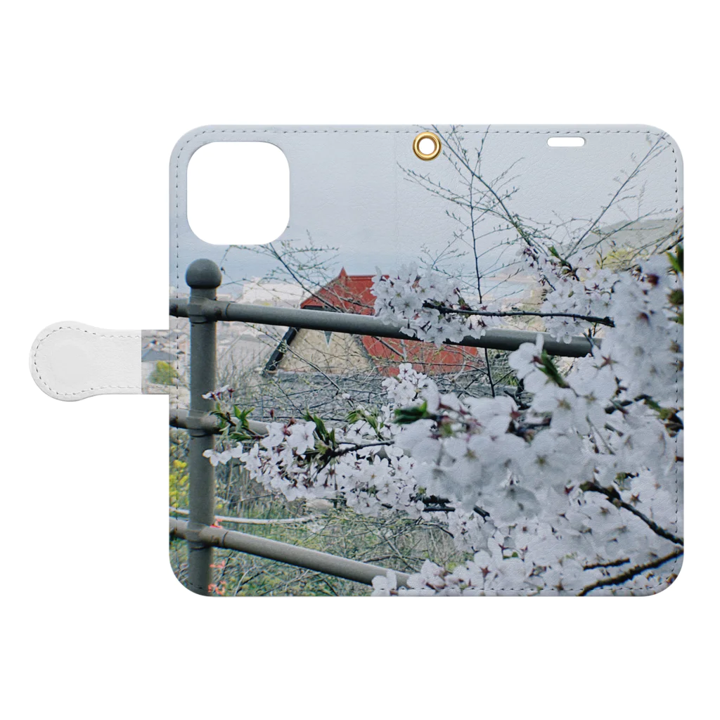 ひよこの水浴びのあの子のおうち Book-Style Smartphone Case:Opened (outside)