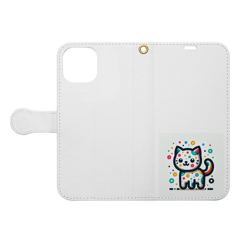 はるねこちゃん🐱　harunekocyanのはるねこちゃん Book-Style Smartphone Case:Opened (outside)