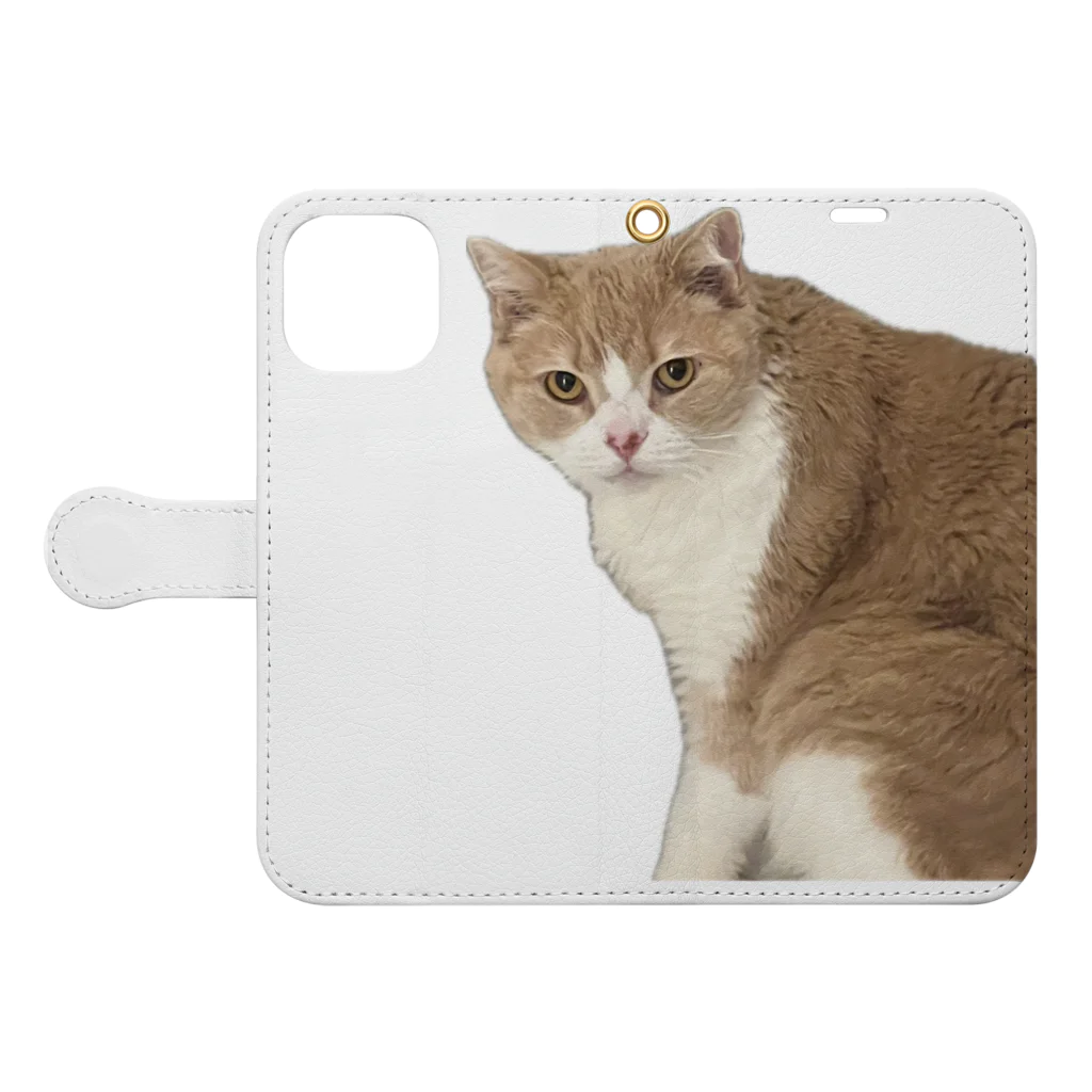 Mashlyのマシロくん猫グッズ Book-Style Smartphone Case:Opened (outside)