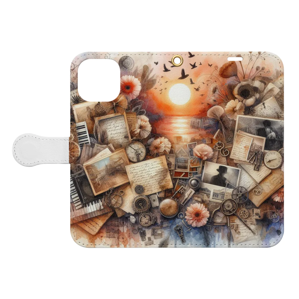 sestyの思い出 Book-Style Smartphone Case:Opened (outside)