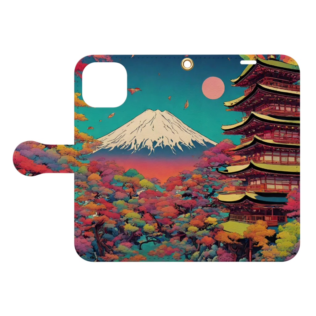 LiberaのNIPPON Book-Style Smartphone Case:Opened (outside)