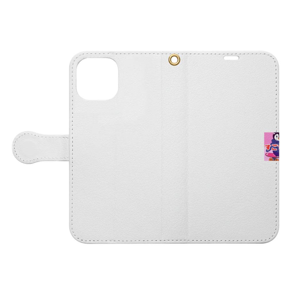 masayukのenjoy ペンちゃん Book-Style Smartphone Case:Opened (outside)