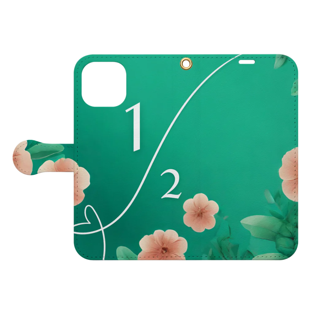evening-fiveのHALF SUMMER 002 Book-Style Smartphone Case:Opened (outside)