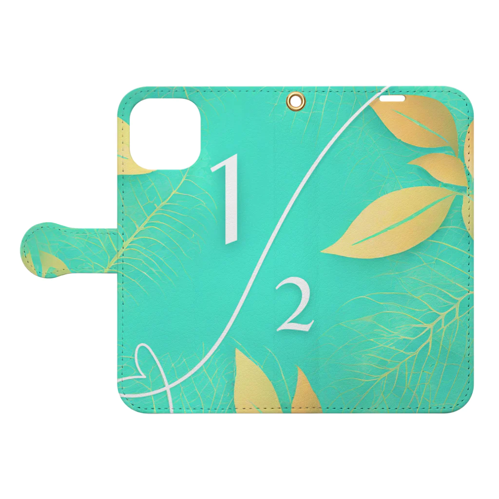 evening-fiveのHALF SUMMER 008 Book-Style Smartphone Case:Opened (outside)