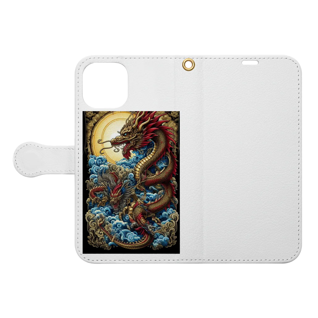 successmaniaのMOON DRAGON Book-Style Smartphone Case:Opened (outside)