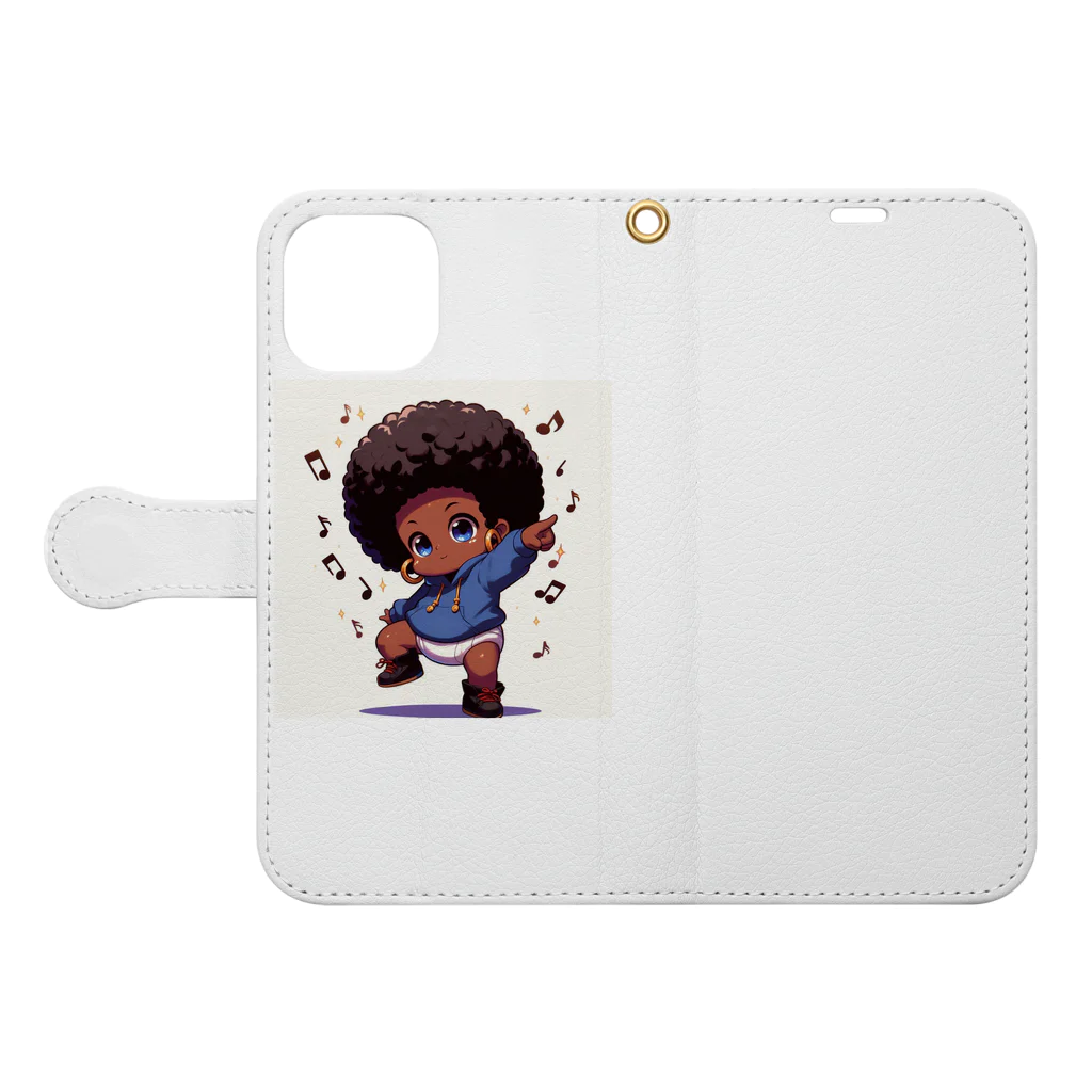 Baby-BのBaby-Ｂ Book-Style Smartphone Case:Opened (outside)