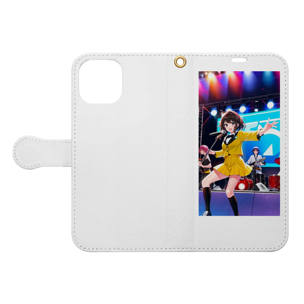 Girl’sBand CKのgirl's band CK Book-Style Smartphone Case:Opened (outside)