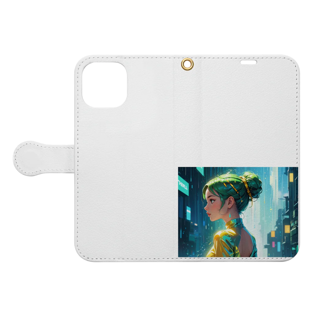 akipoyoの美麗💛 Book-Style Smartphone Case:Opened (outside)