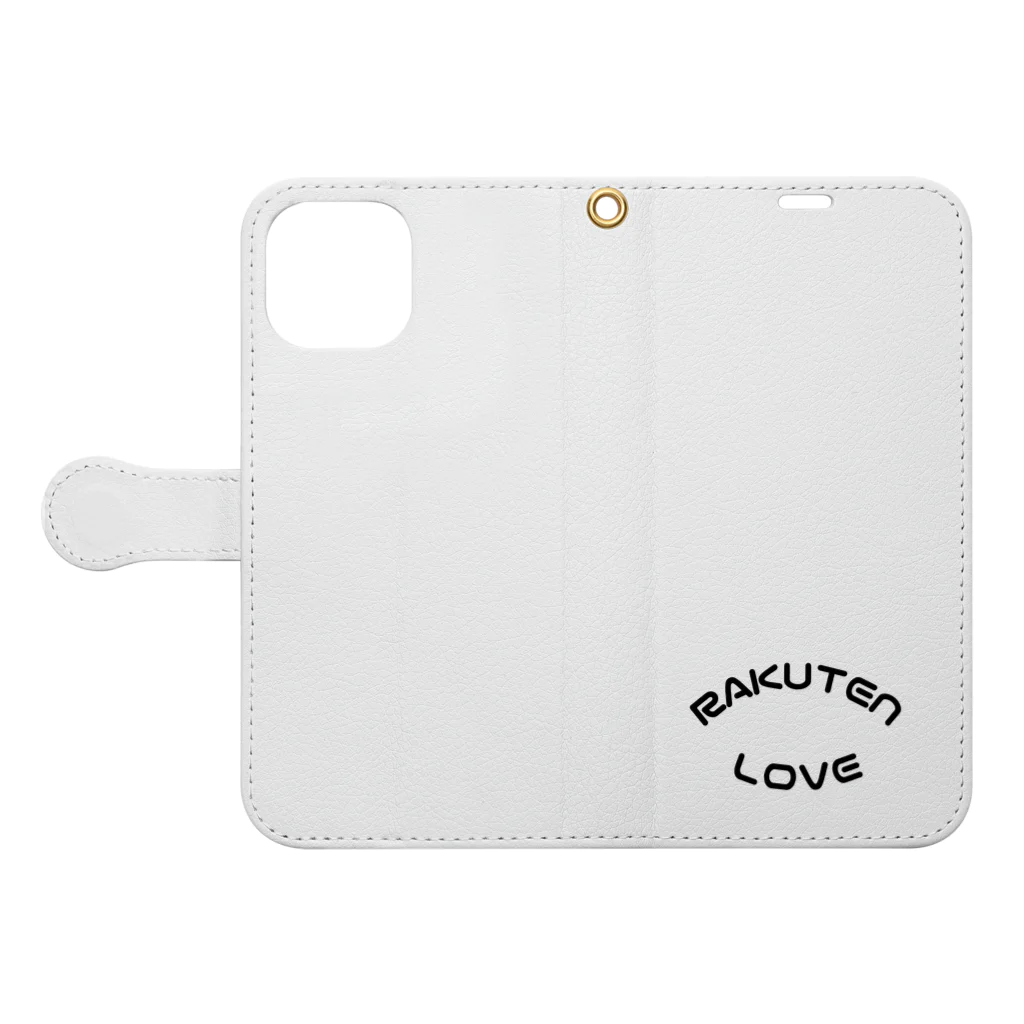 楽天大好きさんのShopのRAKUTEN_LOVE Book-Style Smartphone Case:Opened (outside)