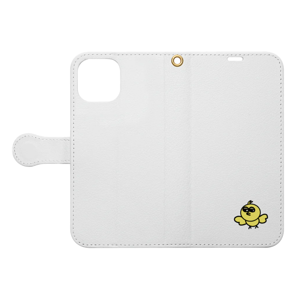 HANMEchanのはんめひよこ Book-Style Smartphone Case:Opened (outside)