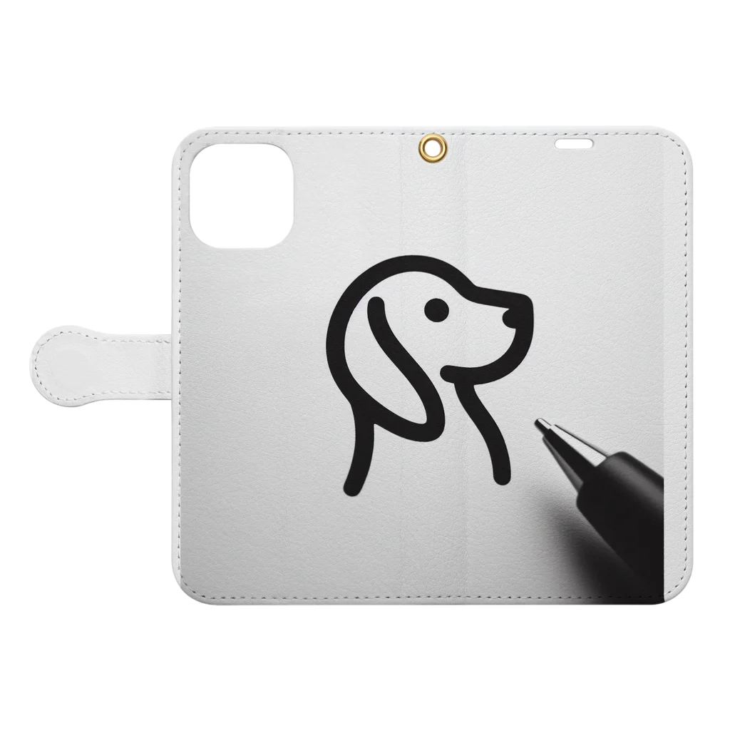 GDWEEDの犬 Book-Style Smartphone Case:Opened (outside)