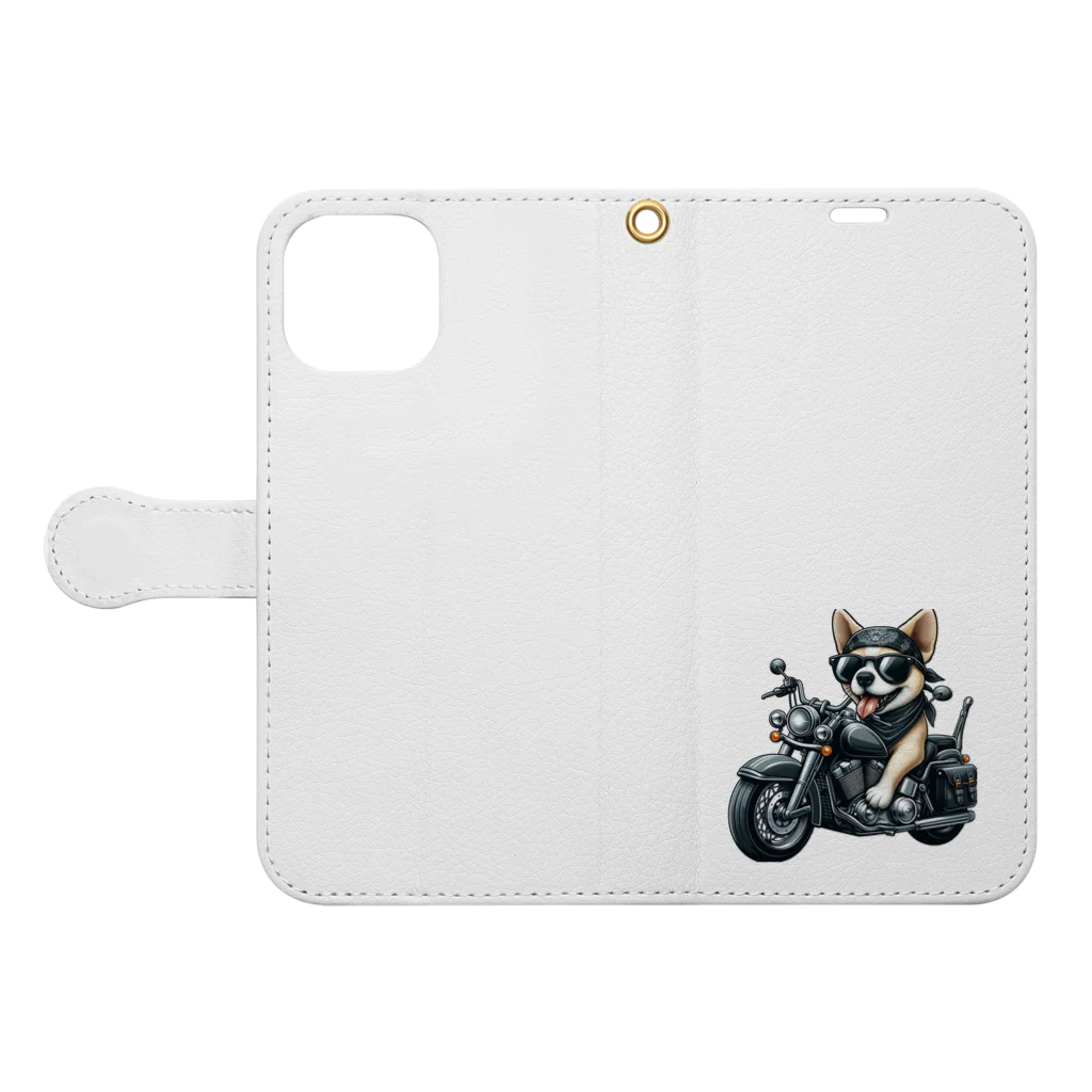 バイカーズクラブのAmericandog Book-Style Smartphone Case:Opened (outside)