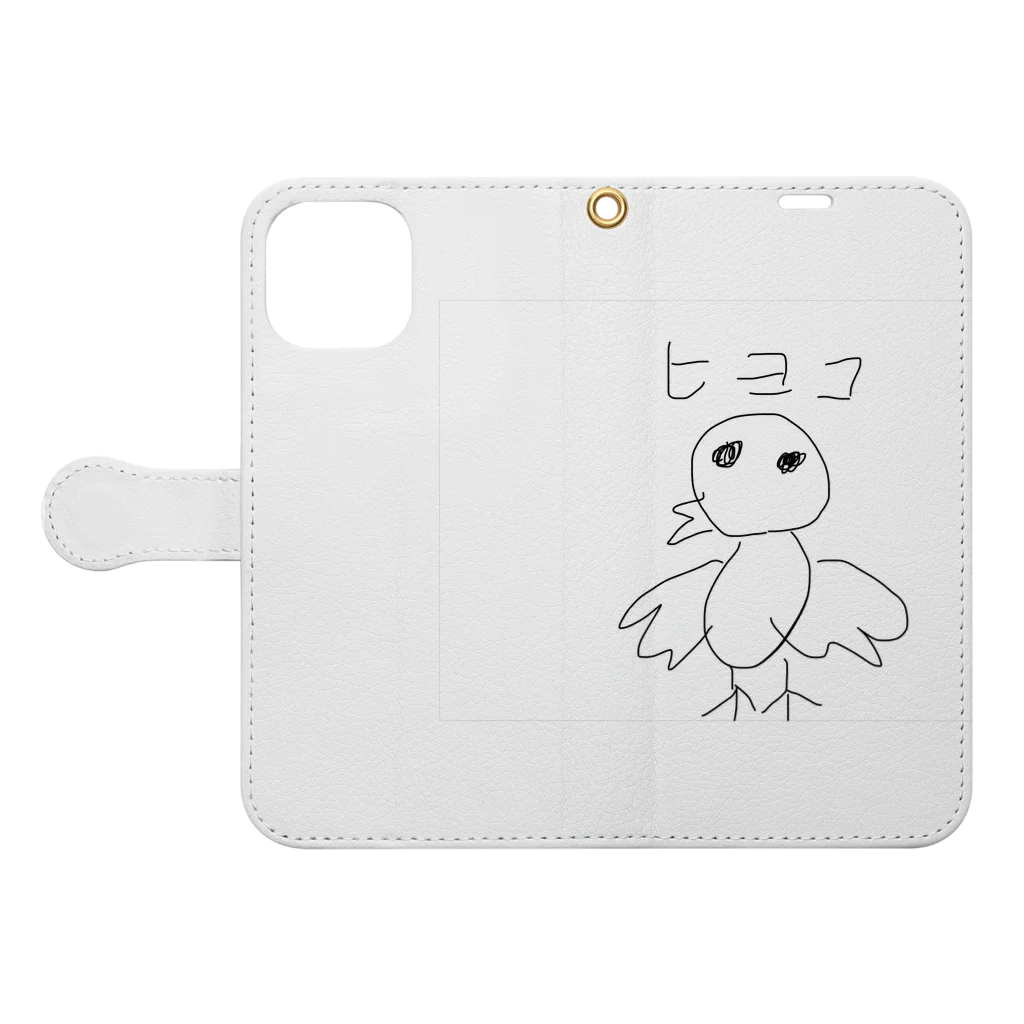 hetaTのhetaTひよこ Book-Style Smartphone Case:Opened (outside)