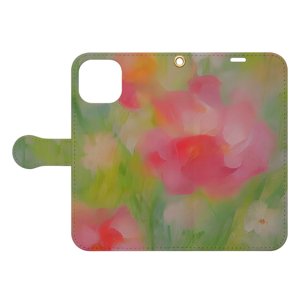 tleflower のFlower Book-Style Smartphone Case:Opened (outside)