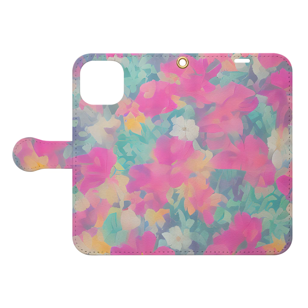 tleflower のFlower Book-Style Smartphone Case:Opened (outside)