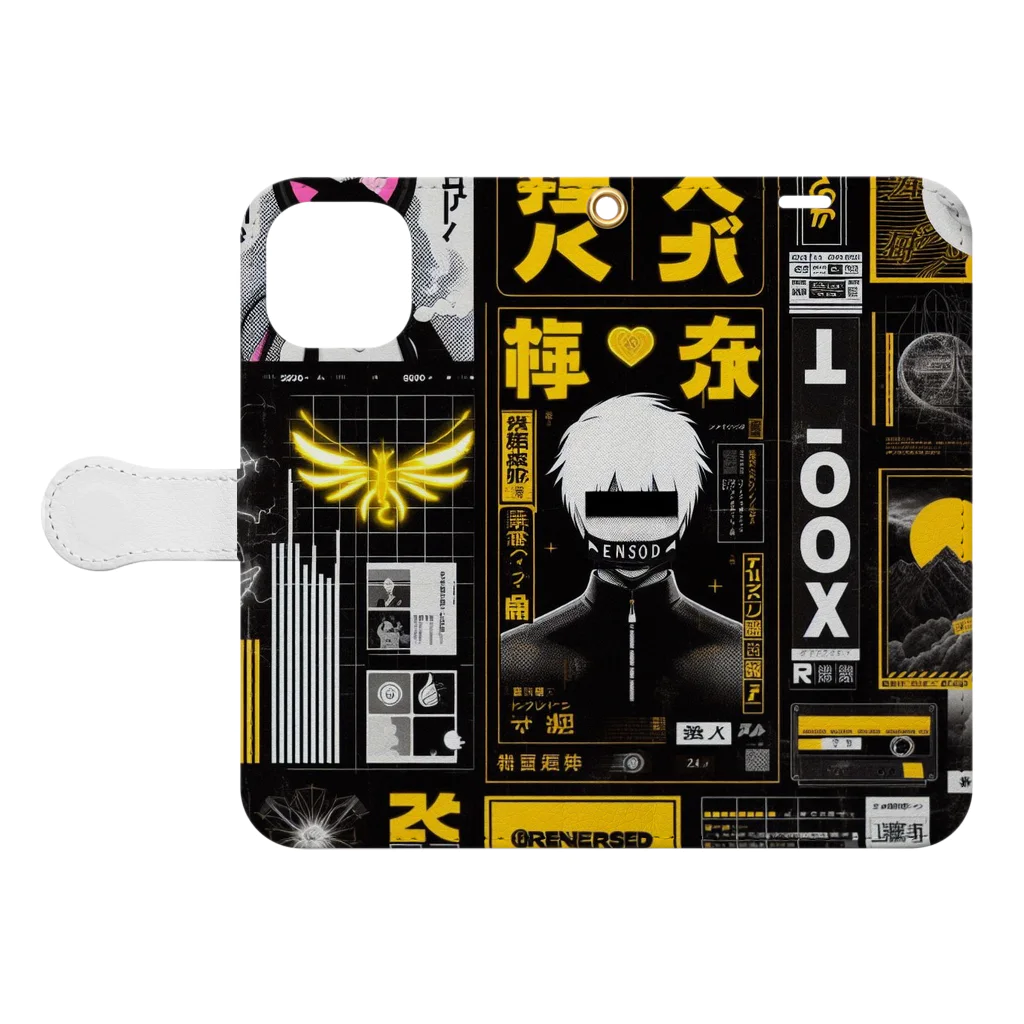 shunchan-の派手きゃわ♡ Book-Style Smartphone Case:Opened (outside)