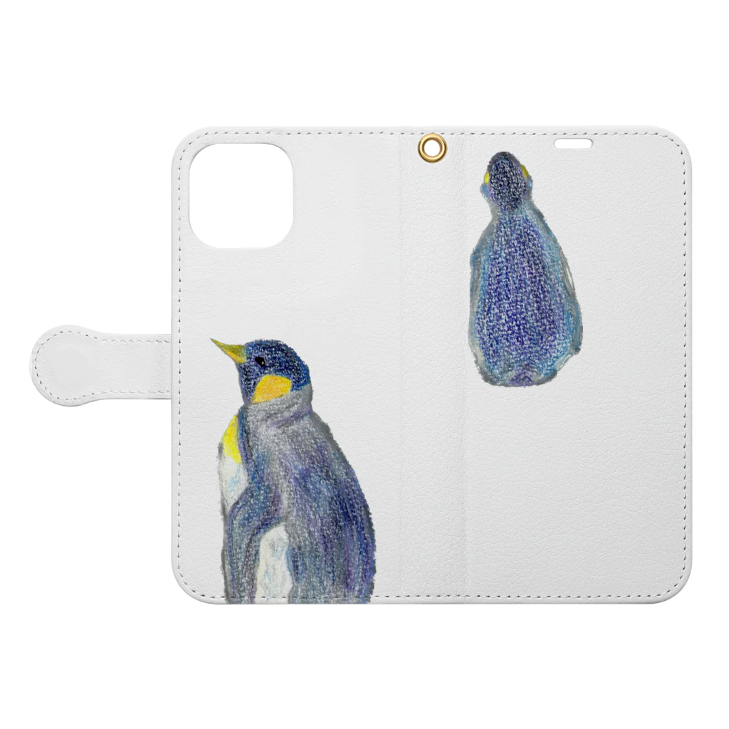 つぎの皇帝ペンギン　ふたり Book-Style Smartphone Case:Opened (outside)