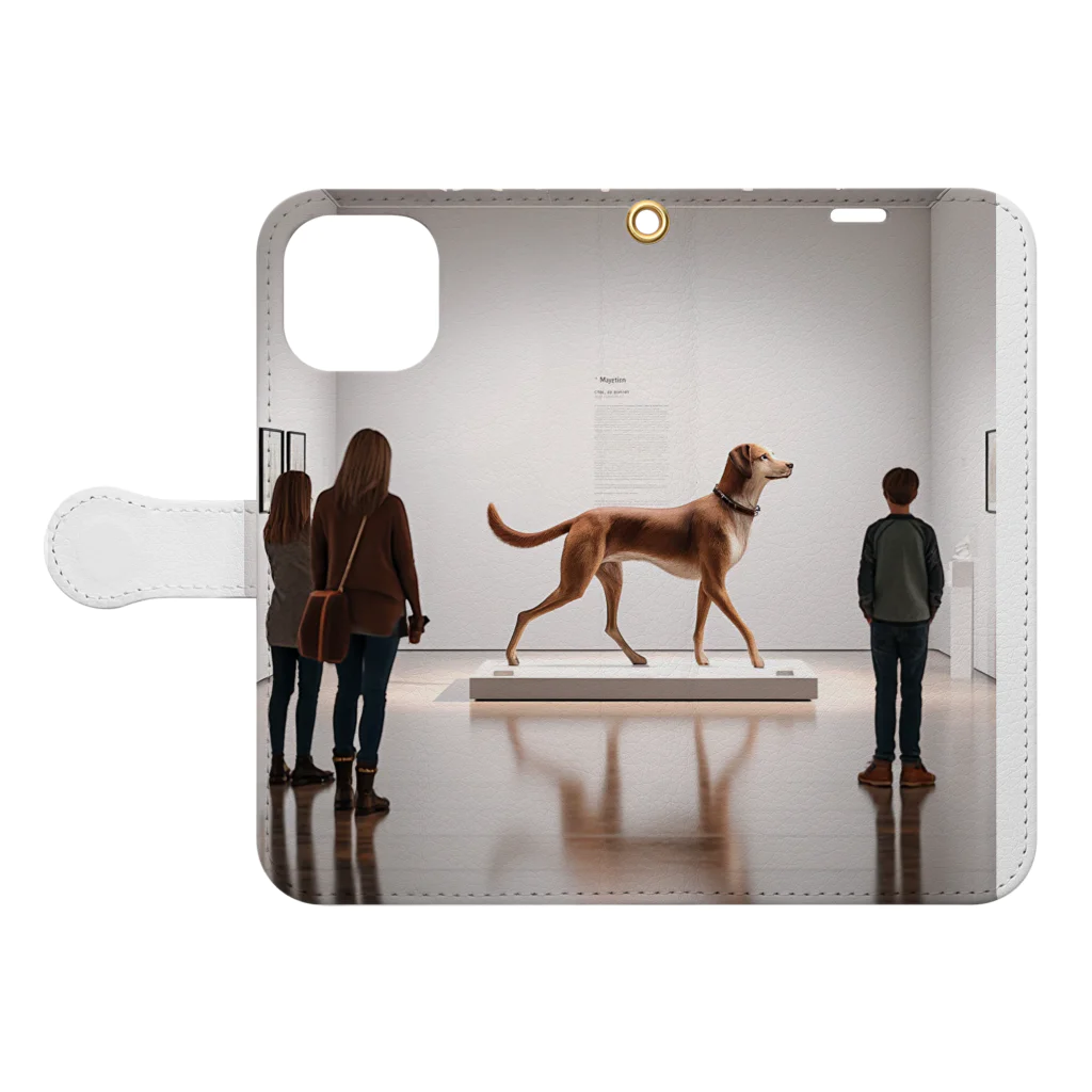 平野愛理の展示犬 Book-Style Smartphone Case:Opened (outside)