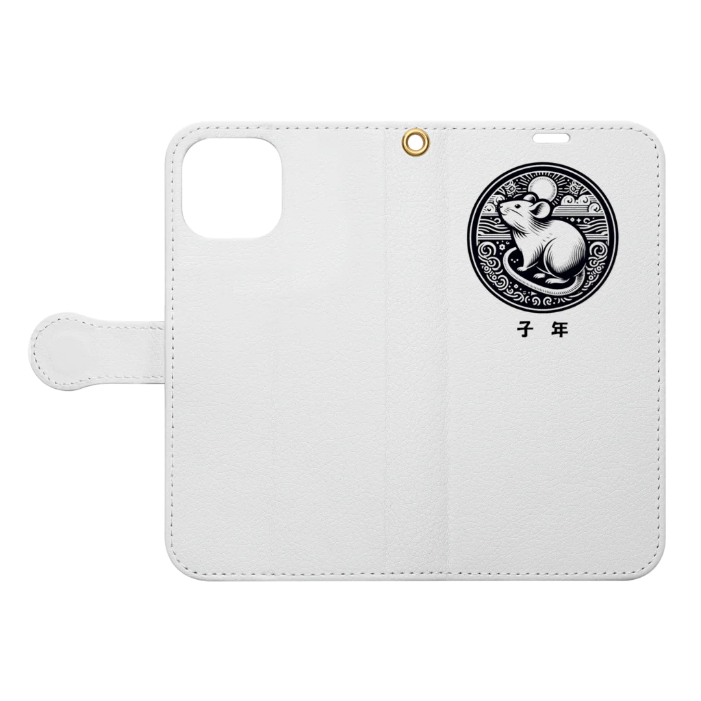 keystoneの子年 Book-Style Smartphone Case:Opened (outside)