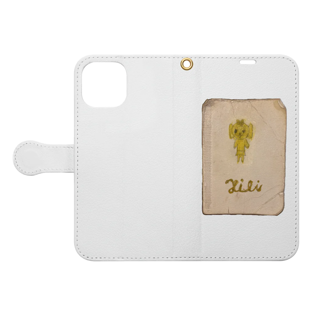 FUMIFU_nami-uchi-giwaのLili Book-Style Smartphone Case:Opened (outside)