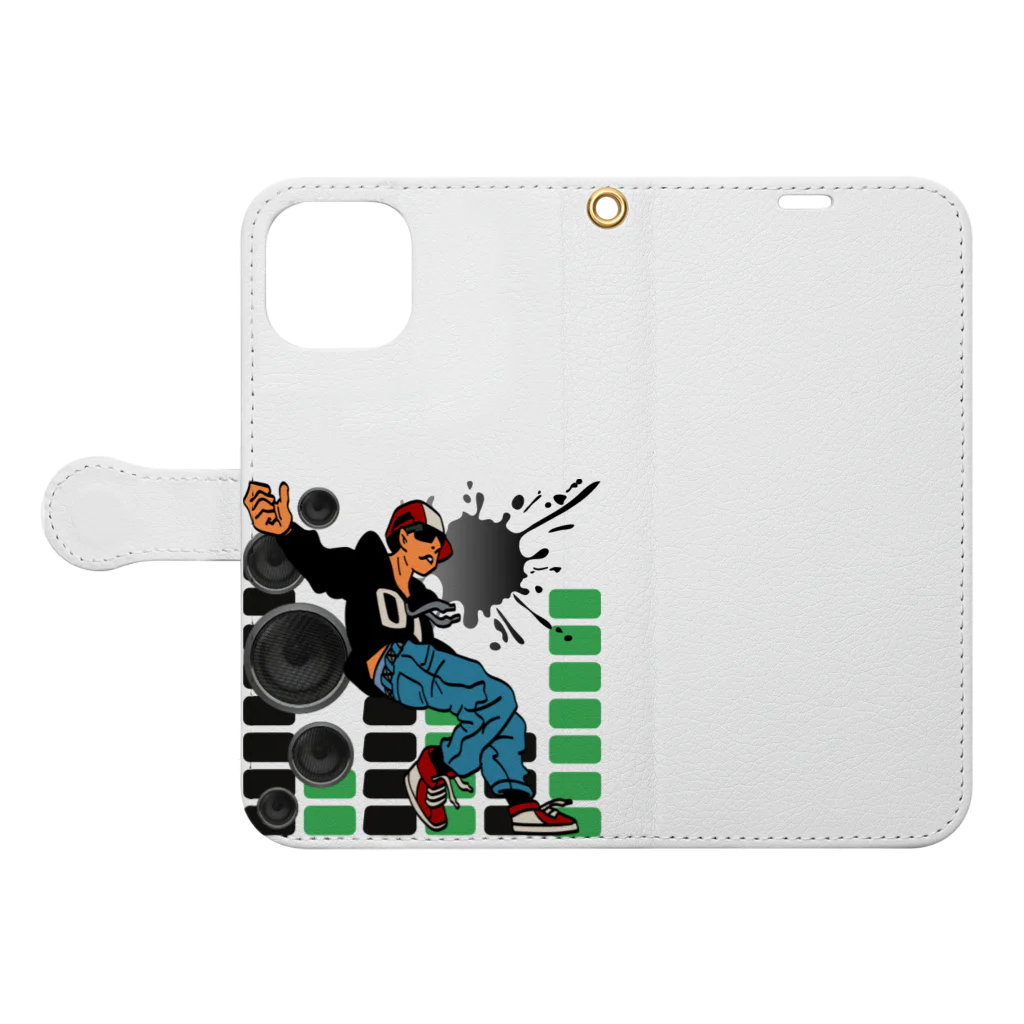 CHIBE86の「Street Dance Vibes」 Book-Style Smartphone Case:Opened (outside)