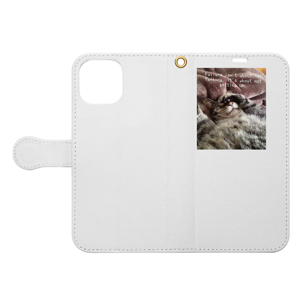 Mizuki・ASIA CATのtired Book-Style Smartphone Case:Opened (outside)