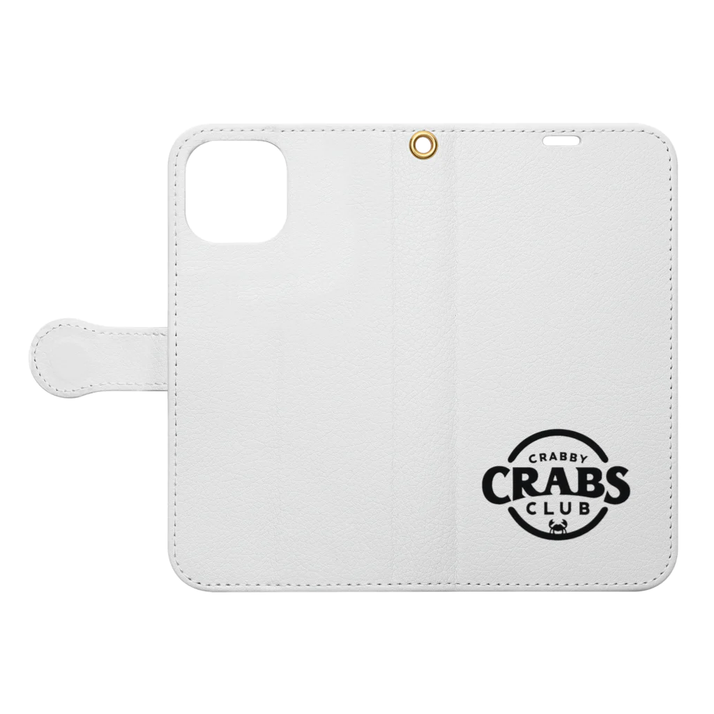 MatrixSphereのCRABBY CRABS CLUB シンプルロゴ Book-Style Smartphone Case:Opened (outside)