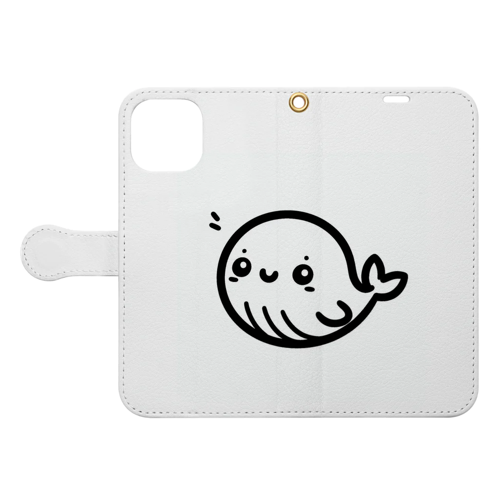 TAKU0822のキュートなクジラグッズ Book-Style Smartphone Case:Opened (outside)