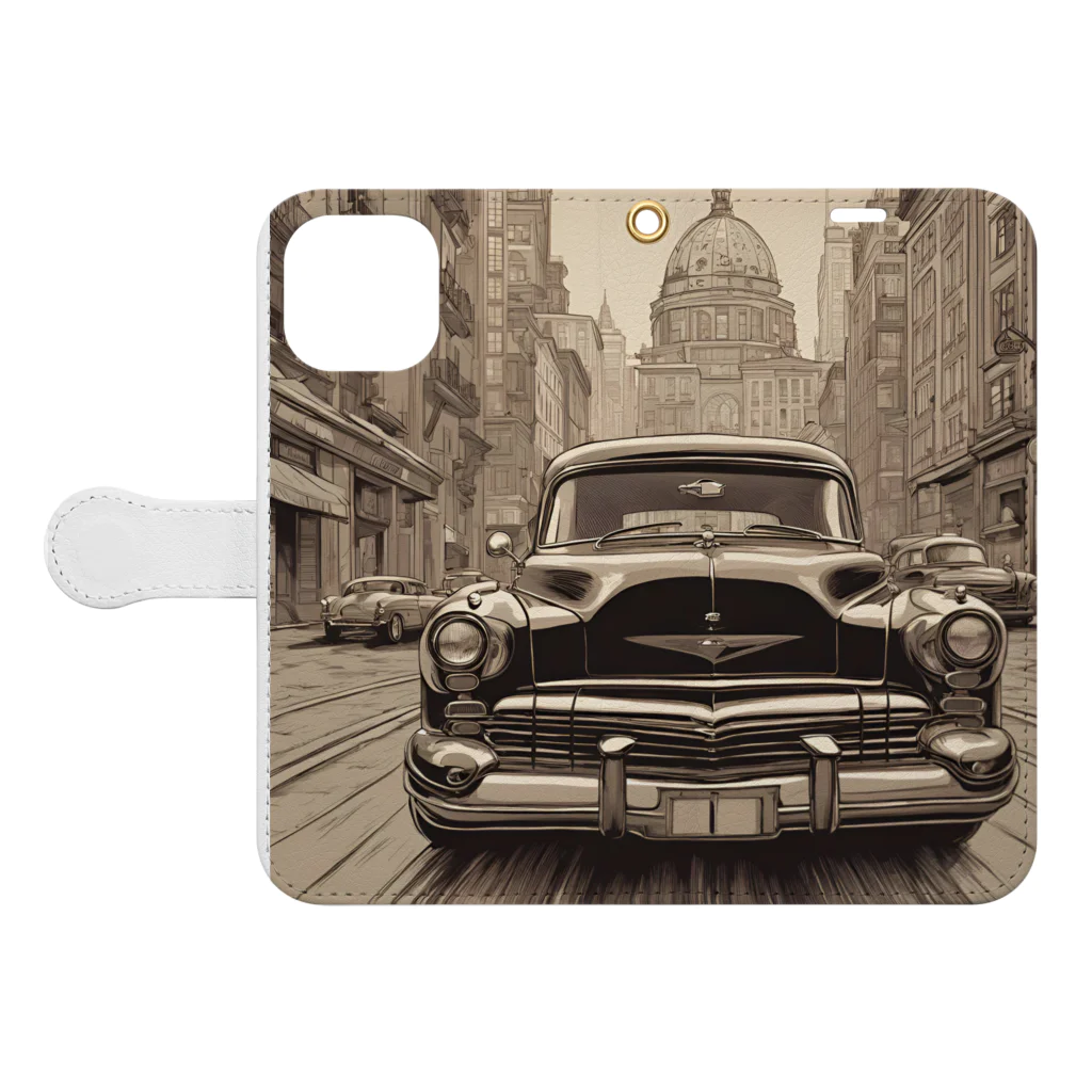 Minimal MuseのClassic Downtown Ride Book-Style Smartphone Case:Opened (outside)