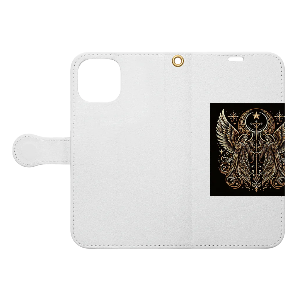 wワンダーワールドwのAngel009 Book-Style Smartphone Case:Opened (outside)