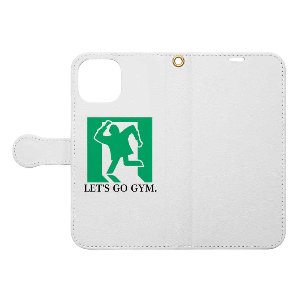 khaua のLet's go to gym Book-Style Smartphone Case:Opened (outside)