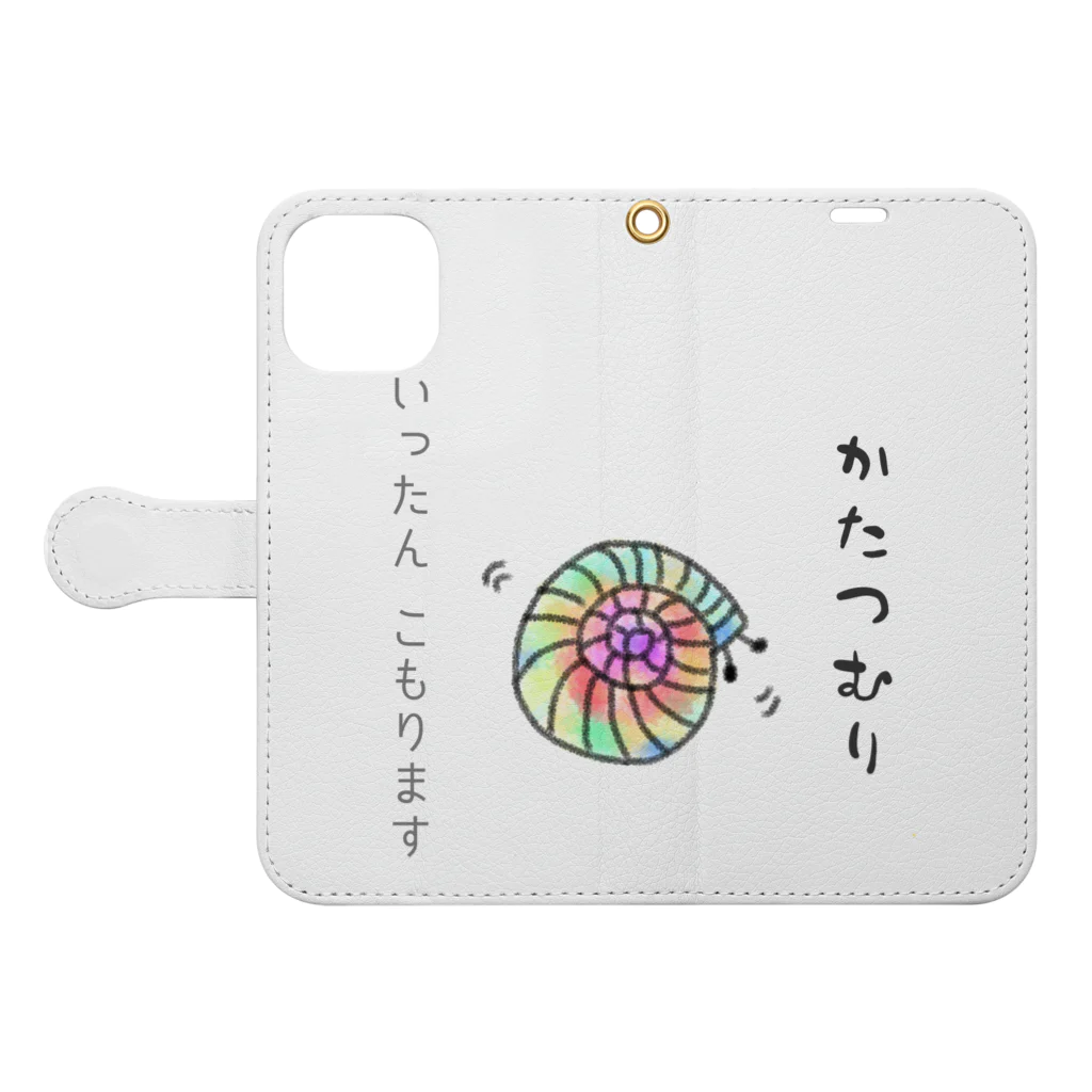 honoeのしんぼるず→かたつむりB Book-Style Smartphone Case:Opened (outside)