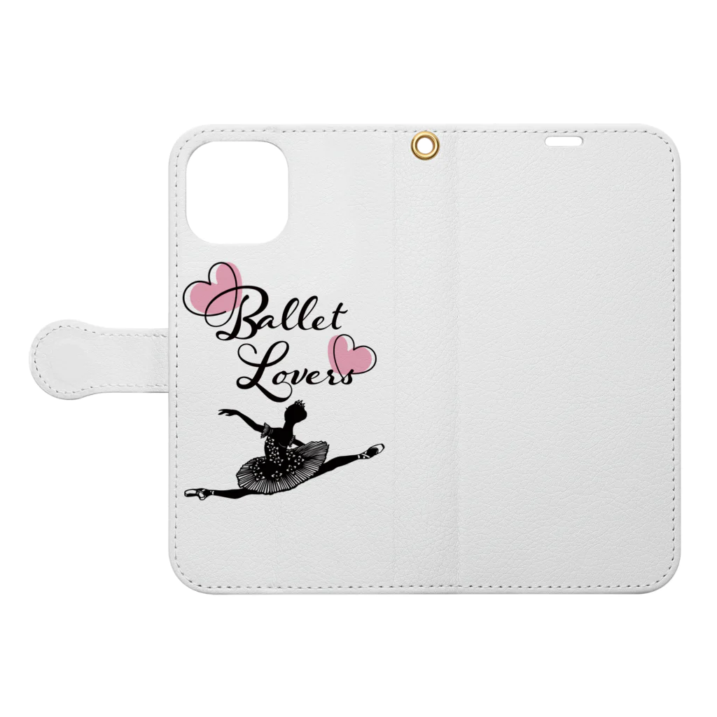 Saori_k_cutpaper_artのBallet Lovers Ballerina Book-Style Smartphone Case:Opened (outside)