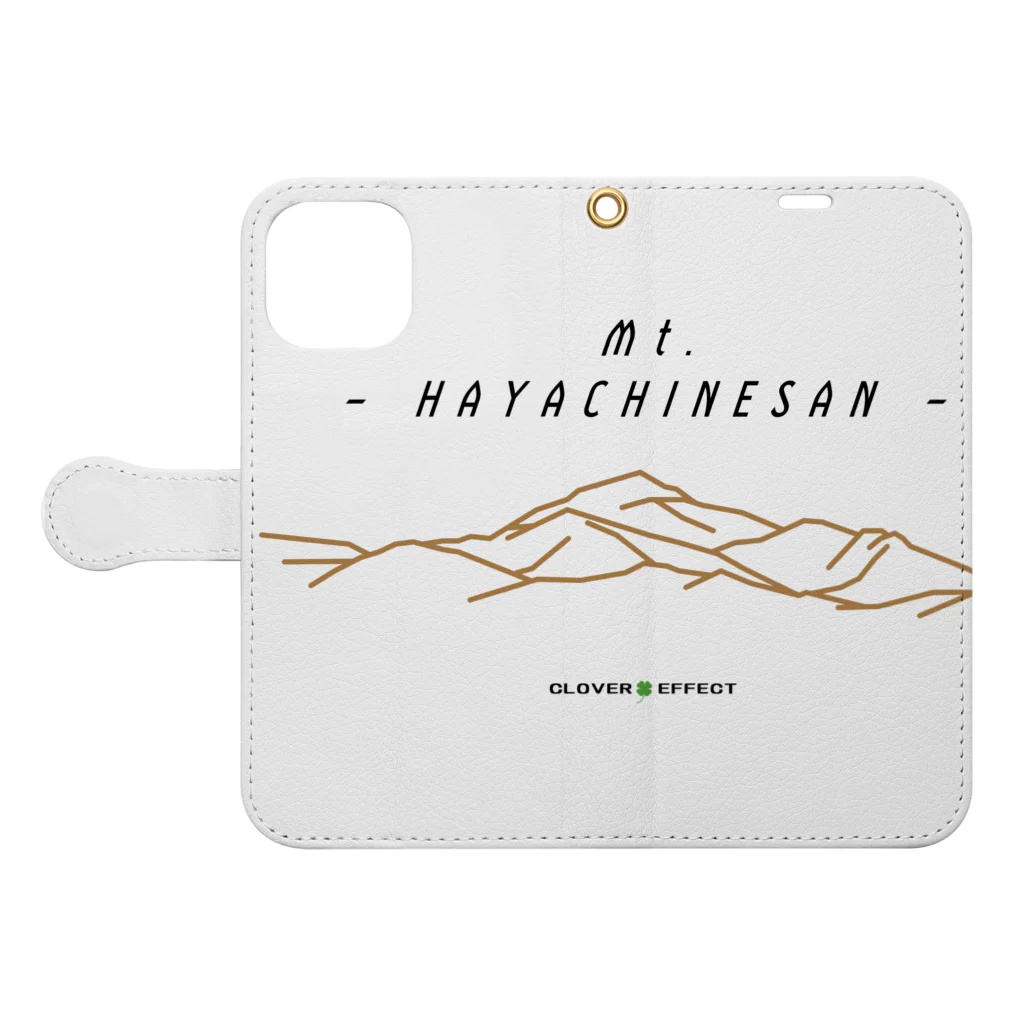 CLOVER🍀EFFECTの早池峰山 Book-Style Smartphone Case:Opened (outside)