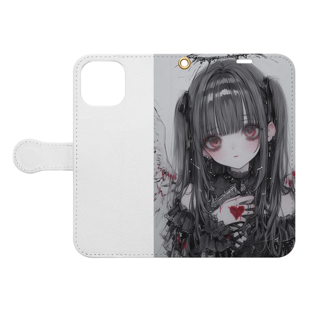 ぴよ♡の堕天使 Book-Style Smartphone Case:Opened (outside)