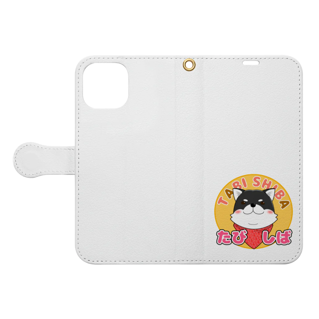 kotechannel0821の【たびしば】となりのこてつ001 Book-Style Smartphone Case:Opened (outside)