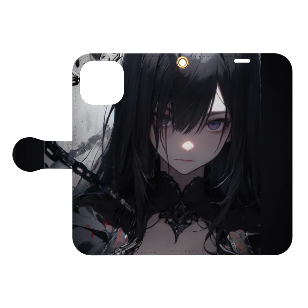 美少女アイテム専門店の美少女【60】 Book-Style Smartphone Case:Opened (outside)