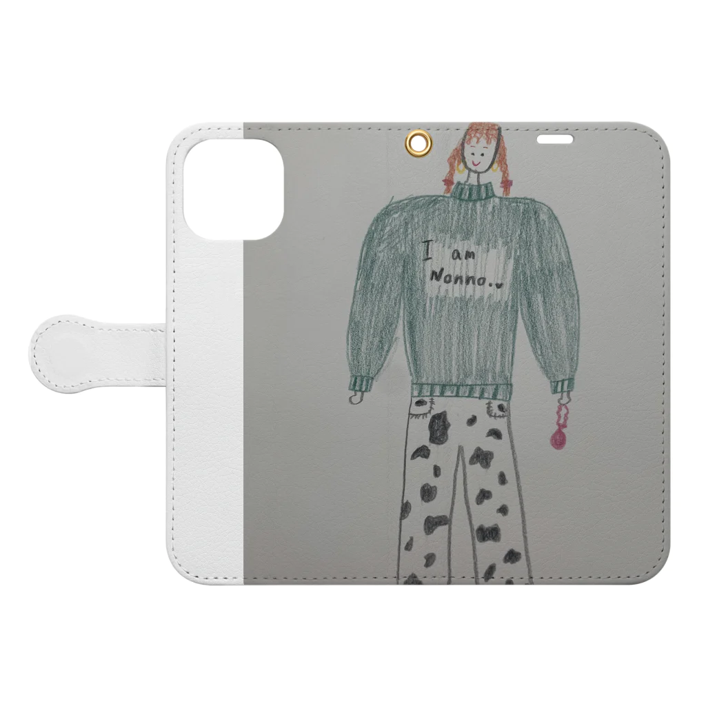 PABORのアイアムノンノ❤︎ Book-Style Smartphone Case:Opened (outside)