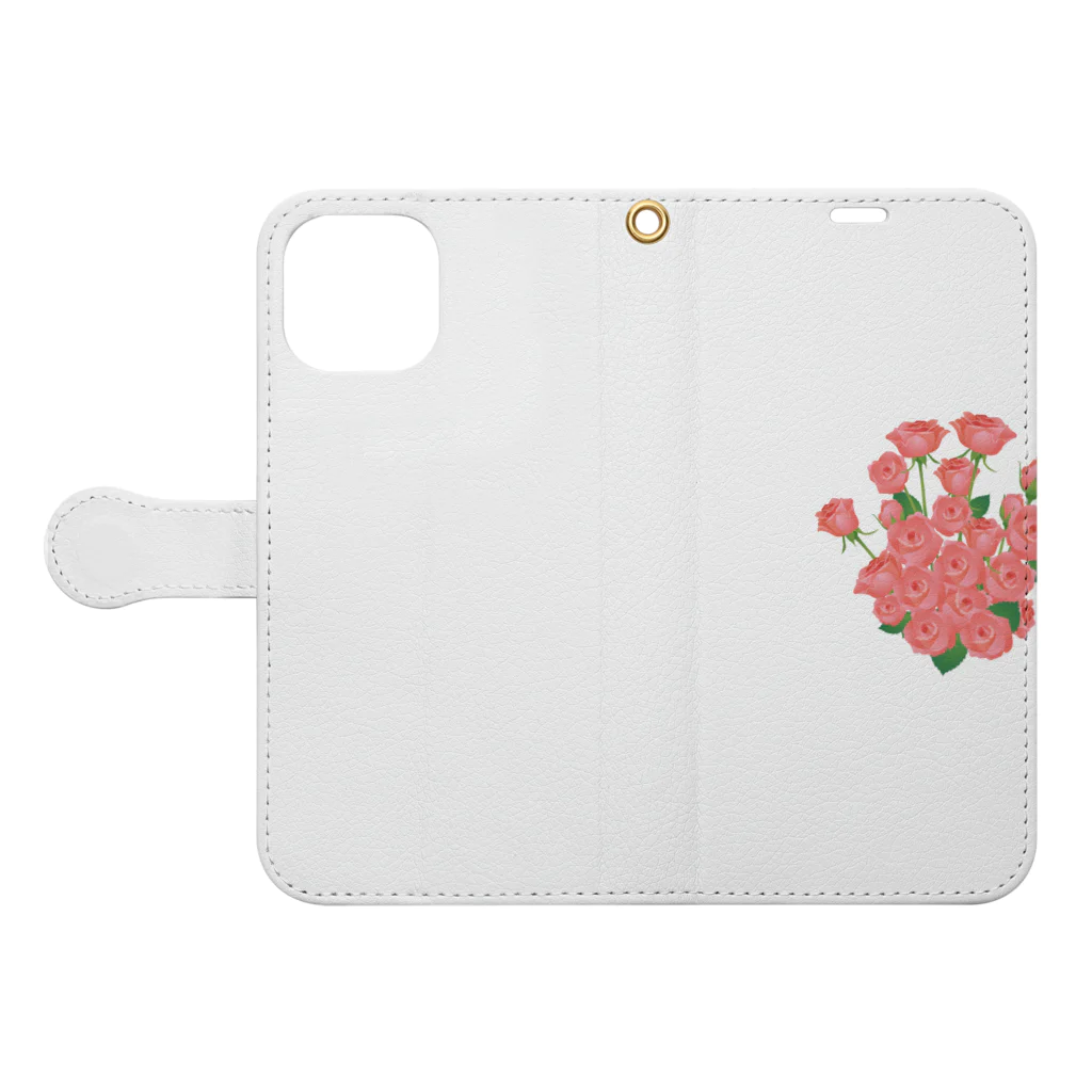 みさとの薔薇の花束 Book-Style Smartphone Case:Opened (outside)