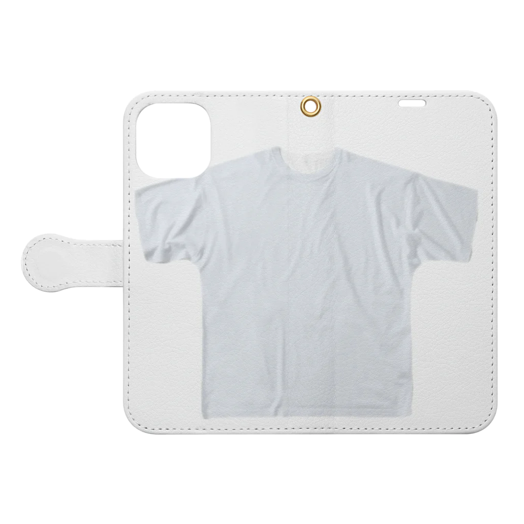 IMABURAIのFresh baby light blue T-shirt 手帳型スマホケースを開いた場合(外側)